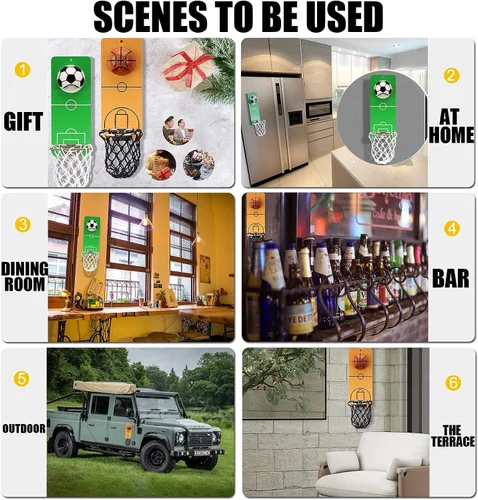 Miniatura 4 de Abrebotellas magnético con receptor, abridor de botellas de cerveza de metal para montaje en pared de fútbol, ideas de regalo de cerveza novedosas