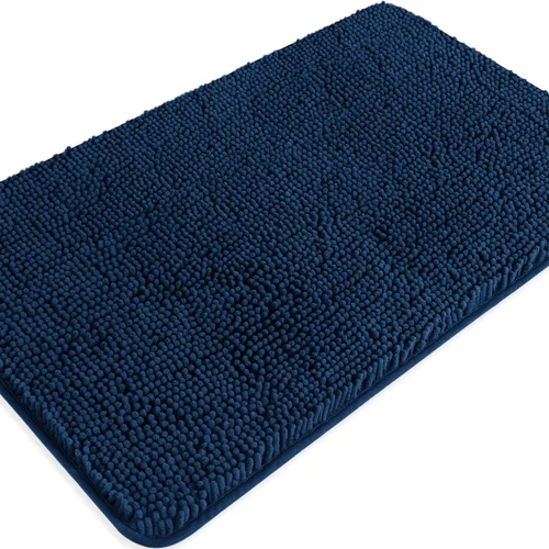 Miniatura 551 de Alfombra de baño pequeña de 12 x 18 pulgadas, lavable y absorbente, antideslizante, alfombra de baño de felpilla gruesa y suave para baño, ducha
