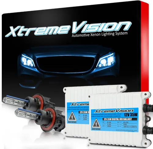 Miniatura 21 de XtremeVision H1 10K 35W AC Xenón Paquete - Bombilla de faro de Xenón con balasto de AC delgado - 10000K Azul Oscuro - Bombillas de Xenón - 1 par