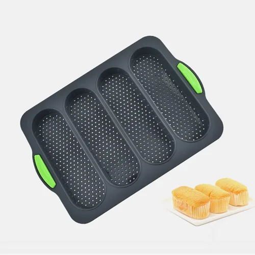 Miniatura 9 de Molde de silicona para baguette, antiadherente de 3 olas, pan de tostada francesa, molde para hornear, moldes de silicona perforados, molde para 3
