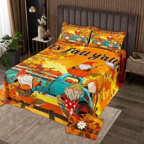 Miniatura 18 de Manfei Juego de colcha de Navidad para niños, tamaño individual, diseño de pinos de dibujos animados, decoración de habitación de niños y adultos