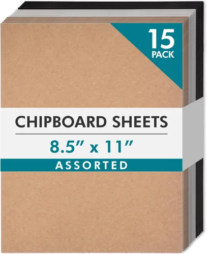 Miniatura 18 de Grafix de peso medio, láminas de madera prensada de 12 x 12 pulgadas, paquete de 25 unidades de color blanco.