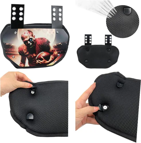 Miniatura 5 de Placa trasera de fútbol, almohadillas de espalda baja para jugadores de fútbol, protector trasero, adulto