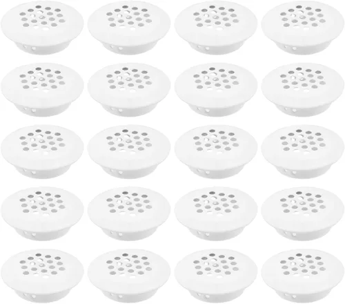 Miniatura 10 de Semetall Air Vents - Paquete de 20 rejillas de ventilación circulares de acero inoxidable de 0.748 in (0.75 pulgadas) para cocina, baño, gabinete
