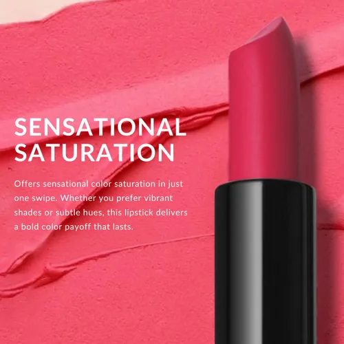 Miniatura 5 de Color Me Beautiful Color Renew Lápiz Labial, Maquillaje de Labios Vibrante, Fórmula Cremosa Hidratante Rosa de ante