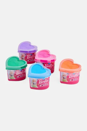 Miniatura 4 de Lisciani Giochi 88850 Barbie Glitter Masa Multipack 5 Tarros