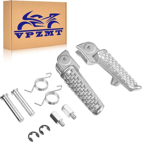Miniatura 7 de Pedales de reposapiés delanteros y traseros para Honda CBR1000RR 2004-2014, CBR600RR 2003-2023, CB1000R 2008-2014 modelos (delantero+trasero-negro)