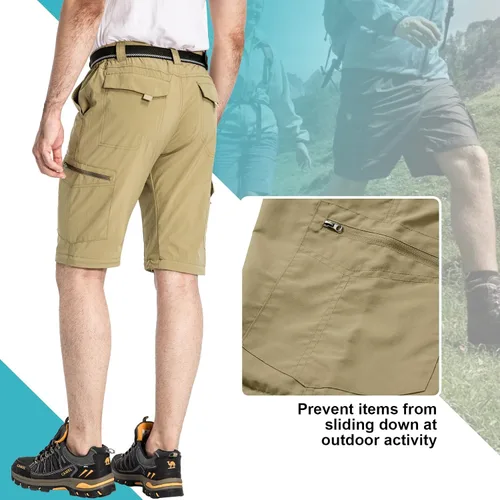Miniatura 5 de Pantalones de senderismo para hombre, convertibles, ligeros, de secado rápido, para pesca, safari, campamento, viajes, para niño explorador