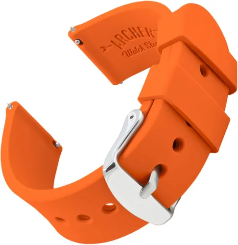 Archer Watch Straps - Correas de repuesto para reloj de liberación rápida, correas de silicona y caucho blando, varios colores