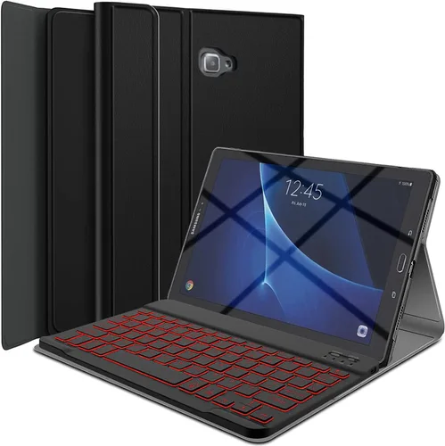 Miniatura 10 de Funda con teclado para Galaxy Tab S4 10.5 (SM-T830/T835, versión 2018), 7 colores retroiluminados desmontable inalámbrica con funda para Samsung