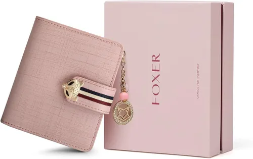 Miniatura 4 de FOXER Carteras pequeñas para mujer, monederos con cremallera para tarjetas de crédito, Classic
