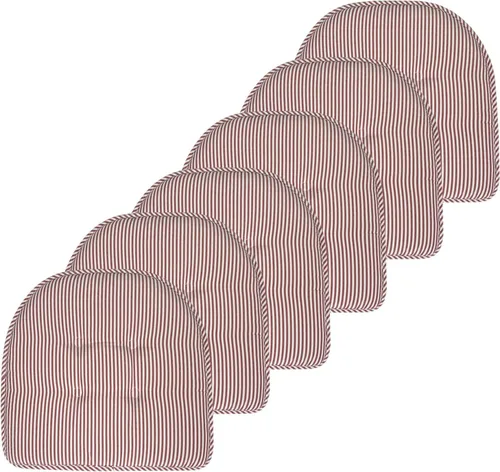 Miniatura 32 de Sweet Home Collection - Cojín de espuma viscoelástica para silla con capitoné, antideslizante, parte trasera de goma, en forma de U, 17 x 16 Piel