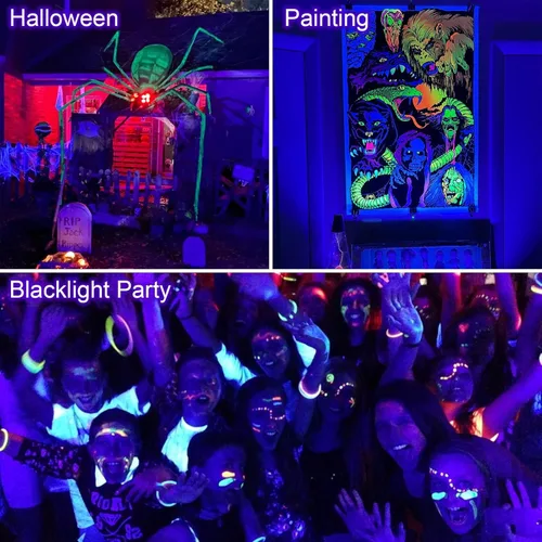 Miniatura 3 de Luz negra LED de 300W, luces negras UV para fiesta de brillo, reflector UV impermeable IP65 para exteriores para fiesta de luz negra, pintura
