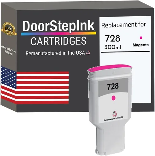 DoorStepInk Recambios de cartucho de tinta remanufacturados en los Estados Unidos para HP 728 10.1 fl oz magenta F9K16A para impresora DesignJet