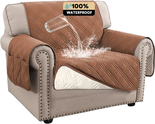 Miniatura 27 de PrinceDeco - Funda para sofá reclinable 100% impermeable, funda para sofá para sala, protector de muebles resistente al agua con correas elásticas