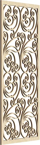 Miniatura 161 de 9 3/8"W x 24 3/8"H x 1/4"T Marilla Decorativos Paneles de Pared de Madera Calado, Abedul