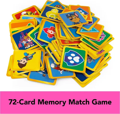 Miniatura 5 de PAW Patrol: The Movie, Paquete de 4 Juegos de Adventure City Memory Match, Pop-Up, Dominó de Madera y Juegos Lookout, Juguetes de PAW Patrol