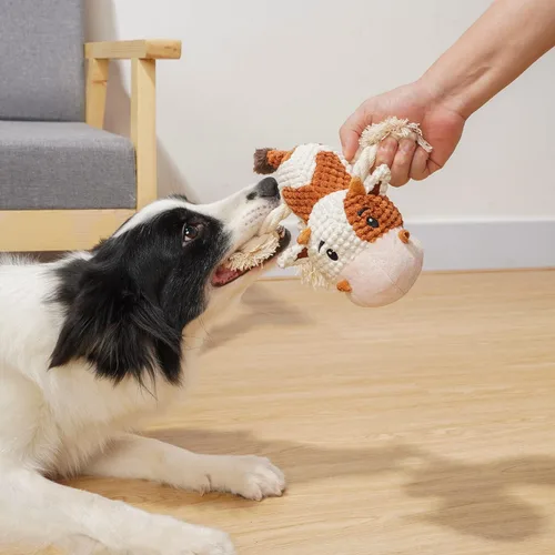 Miniatura 5 de Sedioso Juguetes para perros, juguete de peluche para perros para razas grandes, bonitos juguetes chirriantes para perros con papel arrugado