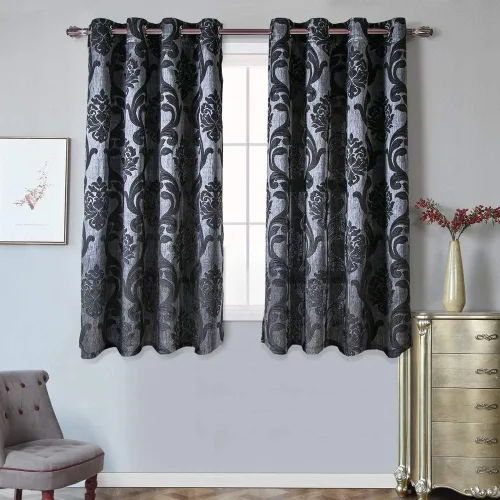Miniatura 20 de NAPEARL - Cortinas de damasco marrón: cortinas de lujo para sala de estar, cortinas de jacquard para decoración del hogar, cortina marrón victoriana