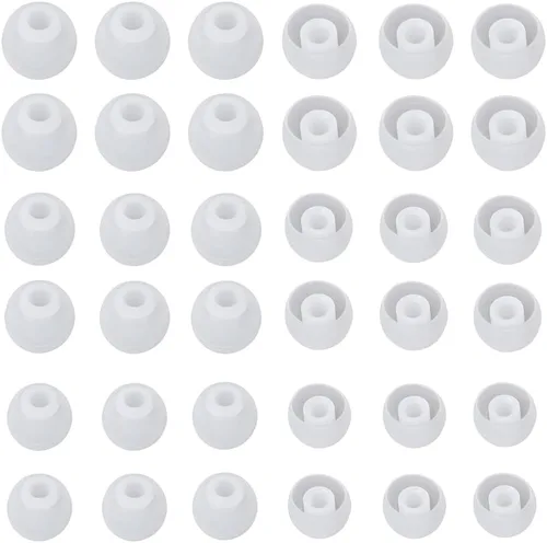 Miniatura 9 de 18 pares de puntas de silicona para auriculares de repuesto para auriculares intraurales (agujero interior de auriculares de 0.150 in a 0.217 in)