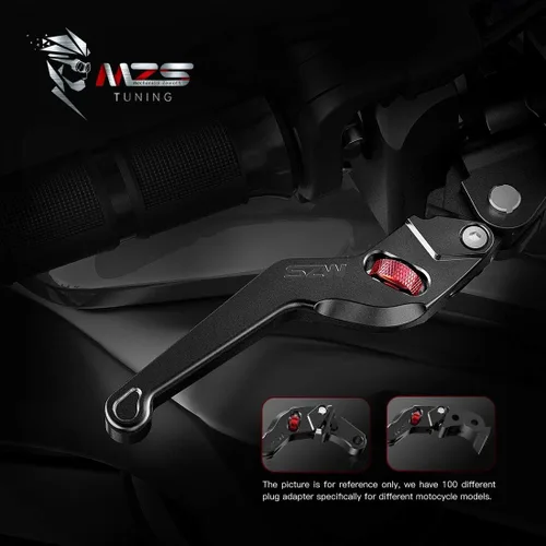 Miniatura 2 de MZS Palancas de embrague de freno de motocicleta negras rueda corta ajustable compatible con 749 848 999 1098 1198 899 959 1199 1299 Panigale Diavel