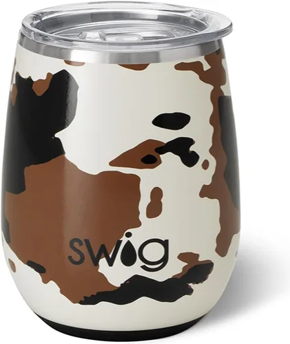 Miniatura 16 de Swig Vaso de vino aislado de 14 onzas con tapa, apto para lavavajillas, tazas de vino de acero inoxidable (negro)