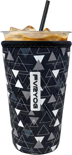 Miniatura 29 de Fundas de neopreno reutilizables aisladas para café helado, fundas para tazas de café helado, fundas para bebidas heladas y calientes