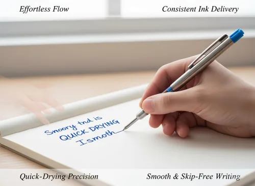 Miniatura 3 de Paquete de 20 repuestos de bolígrafo compatibles con TikiPen Black and Blue Parker. Tinta alemana de escritura suave y punta media de 0.039 in