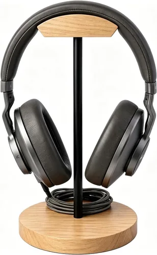 Soporte para auriculares, de madera y metal, gancho de montaje para videojuegos, soporte de escritorio para auriculares, soporte de artesanía