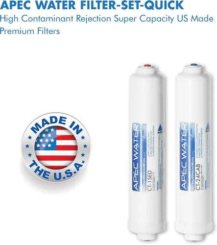 Miniatura 2 de APEC Water Sistemas FILTER-SET-QUICK - Juego de filtros de repuesto de doble capacidad fabricados en Estados Unidos para el sistema de filtro