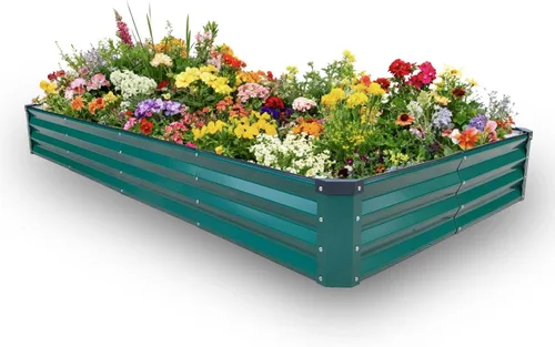 Miniatura 12 de GARDMAX 2x2x1FT Galvanized Round Raised Garden Bed Kit, Metal Planter Boxes Outdoor with Easy Assembly, Large Garden Bed for Vegetables, Fruits