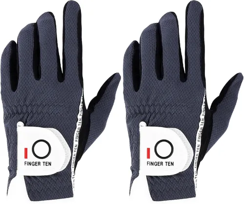 Miniatura 15 de FINGER TEN Guantes de golf para hombre para golfista diestro o zurdo, agarre para lluvia, valor 2 unidades, guante de golf para mano izquierda