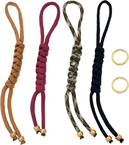 550 cordones para cuchillos EDC pulsera hecha a mano cuerda de nailon táctica para hombres, colgante de cuerda de paracaídas para cuchillos de