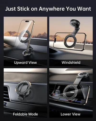 Miniatura 3 de SYNCWIRE Soporte magnético para teléfono MagSafe con rotación de 360° para automóvil, brazo de metal ajustable, soporte de teléfono magnético