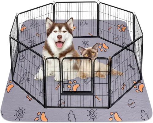 Miniatura 8 de Almohadillas lavables para orina para perros, paquete de 2 unidades grandes de 48 x 48 pulgadas, almohadillas reutilizables súper absorbentes