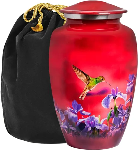 Miniatura 9 de Trupoint Memorials Urnas de Cremación para Cenizas Humanas de Adultos Mujeres, Urna Funeraria Decorativa para Hombres y Mujeres – Grande, Colibrí