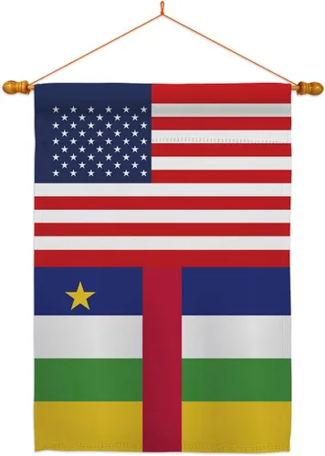 Miniatura 8 de Central African Republic US Friendship Garden House Flags Set Regional USA American Alliance World Country Particular Area Small Decorative Gift