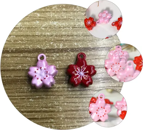 Miniatura 3 de POPETPOP Collares para cachorros, 5 piezas, aretes blancos de campana, mini collar de cachorro, collar de perro, dijes de joyería, pendientes