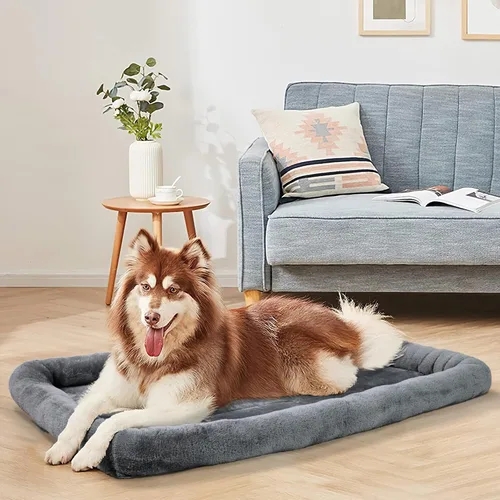 Miniatura 2 de Patas Lague Cama Bolster para Perros Extra Pequeños 16''x12'', Cama Sofá de Espuma Suave y Cálida para Mascotas, Alfombrilla para Jaula de Gris