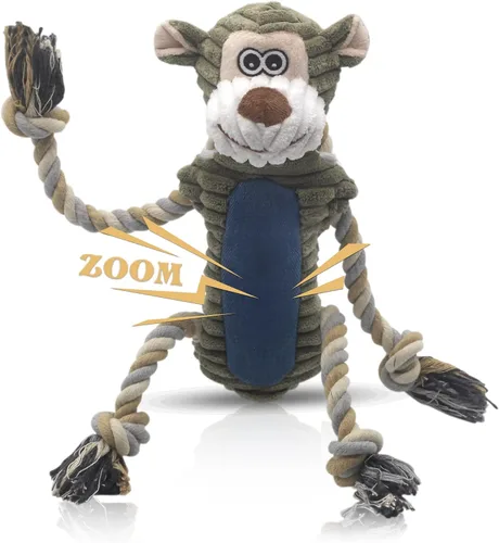 Miniatura 13 de BUYPOW Juguetes para perros grandes – Juguetes chirriantes de felpa para perros medianos y pequeños (paquete de 3 monos y patypus)