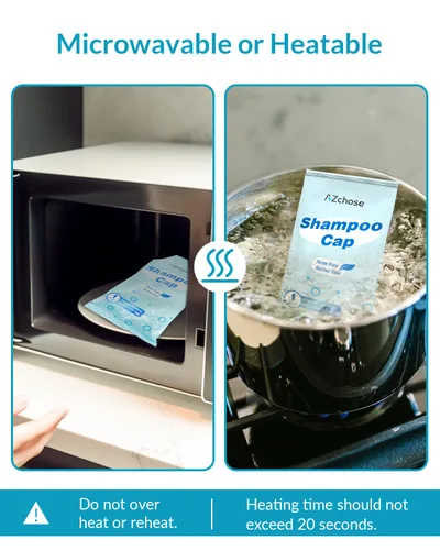 Miniatura 5 de Tapas de champú sin enjuague con agua para campamento y cuidado del hogar, lavado de cabello sin agua para adultos y ancianos y pacientes postrados