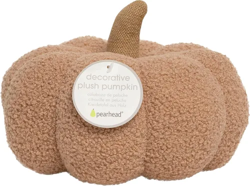 Miniatura 10 de Pearhead Almohada de calabaza sherpa, decoración moderna de otoño para el hogar, Acción de Gracias y Halloween, decoración de vacaciones, calabaza