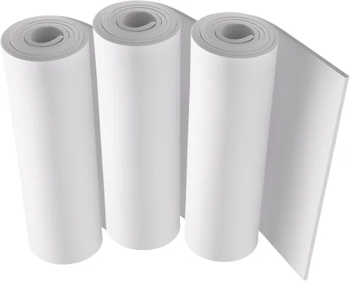 Miniatura 23 de Hoja de espuma EVA blanca en rollo, espuma EVA premium de 6 mm de grosor, 49" x 13.9", alta densidad 86 kg/m3 para disfraz de Halloween, Blanco