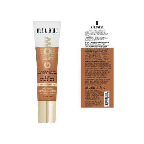 Miniatura 2 de Milani Tinte hidratante para la piel Glow - de medio a oscuro, acabado brillante, cobertura ligera, libre de crueldad