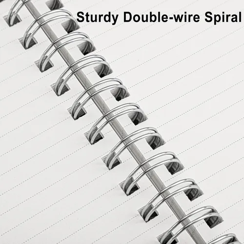 Miniatura 4 de RETTACY Cuaderno de espiral con rayas universitarias, 300 páginas, tamaño A5 mediano (14.5 x 20.8 cm), para la escuela, el trabajo, la escritura