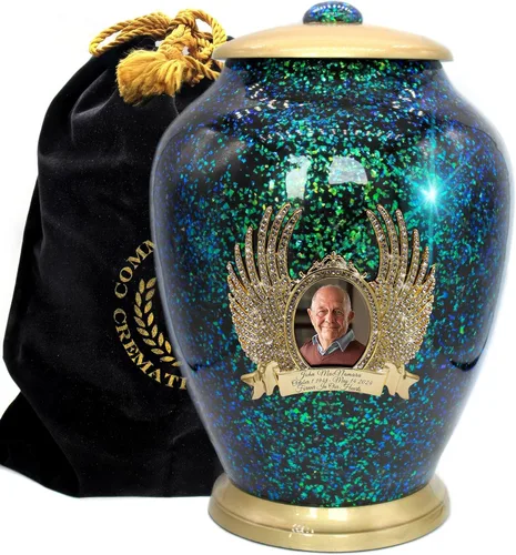 Miniatura 26 de Commemorative Cremation Urns for Human Ashes Adulto Hombre y Mujer – Urnas de cremación personalizadas decorativas bellamente hechas a mano