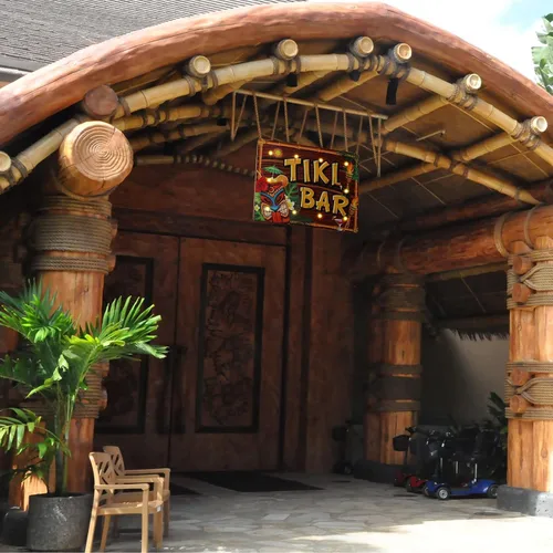 Miniatura 4 de Blulu Tiki - Letrero de bar hawaiano para fiesta, suministros de decoración de fiesta, luz LED de madera, placa Tiki para Aloha Hawaii Luau Tropical
