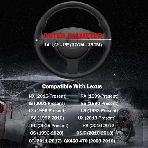 Miniatura 8 de Funda para volante de coche para Lexus Accesorios de coche RX 350 RX350 IS250 IS350 ES350 NX200T NX300 NX350 IS300 RX450h NX ES IS 250 350 300 450h