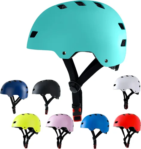 Miniatura 18 de Casco de bicicleta en 3 tallas para adolescentes, niños, jóvenes, adultos, Bavilk Casco de monopatín ajustable multideporte para bicicleta, Negro