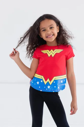 Miniatura 3 de DC Comics Wonder Woman - Paquete de 4 camisetas para niñas, Oro